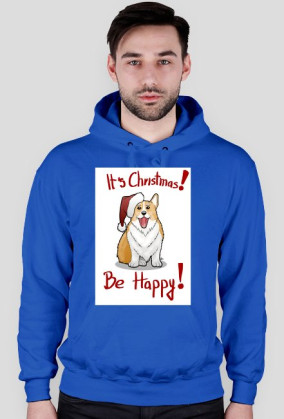 Bluza z kapturem Christmas Corgi