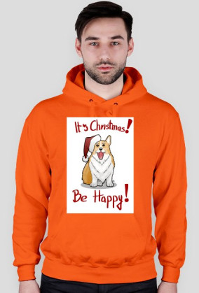 Bluza z kapturem Christmas Corgi