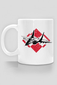 AeroStyle - patriotyczny kubek lotniczy Mig 29 z szachownicą