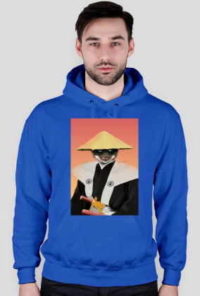 Bluza z kapturem Samurai Cat