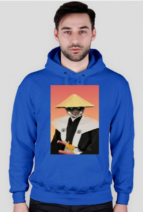 Bluza z kapturem Samurai Cat