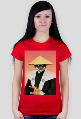 Koszulka damska Samurai Cat