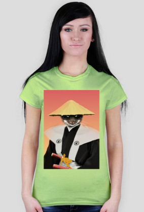 Koszulka damska Samurai Cat