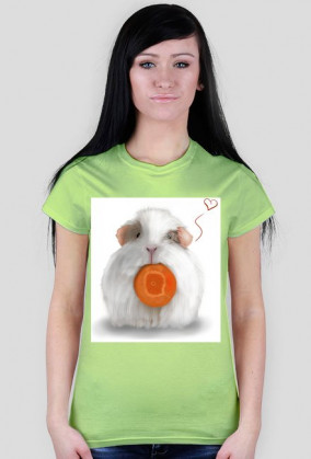 Koszulka damska White Guinea Pig