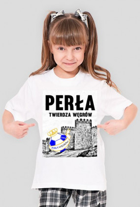 Koszulka zwykła - Perła Twierdza (kolor) - dziewczęca