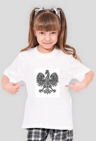 Koszulka dziewczęca orzełek Fit Fanatycy