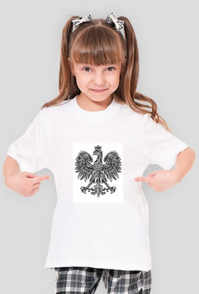 Koszulka dziewczęca orzełek Fit Fanatycy