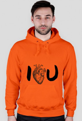 bluza z kapturem i love u