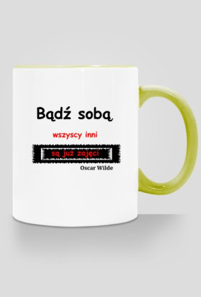 Kubek kolorowy z cytatem