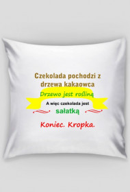 Poszewka na poduszkę Czekolada Jest Sałatką