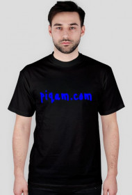 t-shirt piqam.com blue black