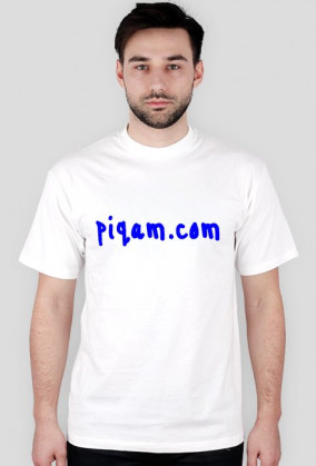 t-shirt piqam.com blue black