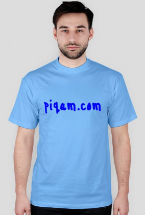 t-shirt piqam.com blue black