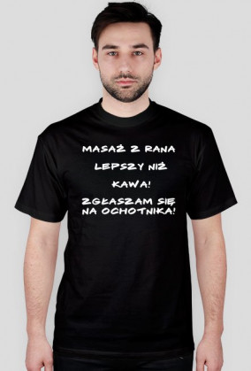 czarna koszulka z napisem