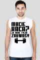 Macie kaca? Ja mam tylko zakwasy - koszulka bez rękawów na siłownię