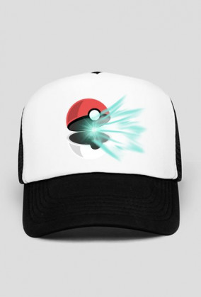 Czapka z daszkiem nadruk Pokemon Ball
