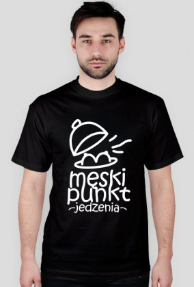 Męski Punkt Jedzenia białe napisy