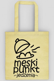 Męski Punkt Jedzenia torba czarne napisy