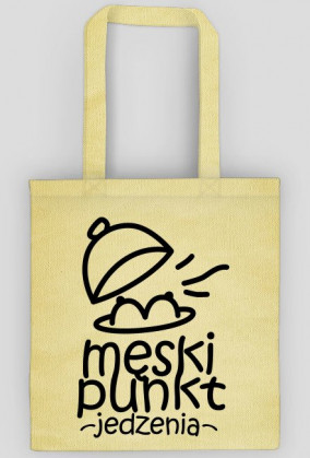 Męski Punkt Jedzenia torba czarne napisy