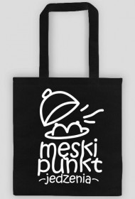 Męski Punkt Jedzenia torba białe napisy