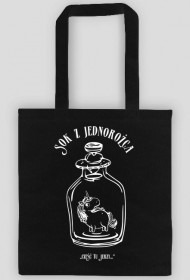 Sok z Jednorożca torba z białym napisem