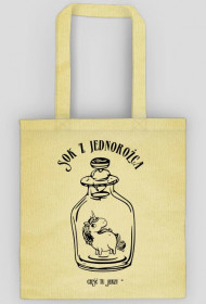 Sok z Jednorożca torba z czarnym napisem