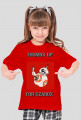 Koszulka dziewczęca thumbs up czerwona