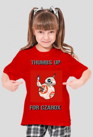 Koszulka dziewczęca thumbs up czerwona