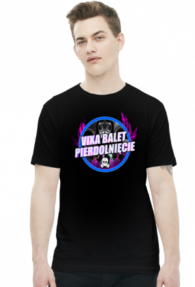 Koszulka czarna Męska z Ksywą "Vixa Balet Pierdolnięcie" New!