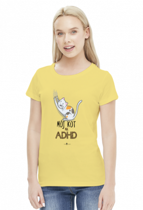 Koszulka damska - MÓJ KOT MA ADHD