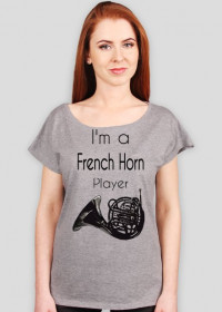 Damski T-shirt horn +napis - różne kolory