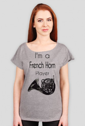 Damski T-shirt horn +napis - różne kolory