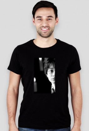 Harry Potter HalfFace Portret (BLACK T-SHIRT MAN - CZARNA KOSZULKA MĘSKA)