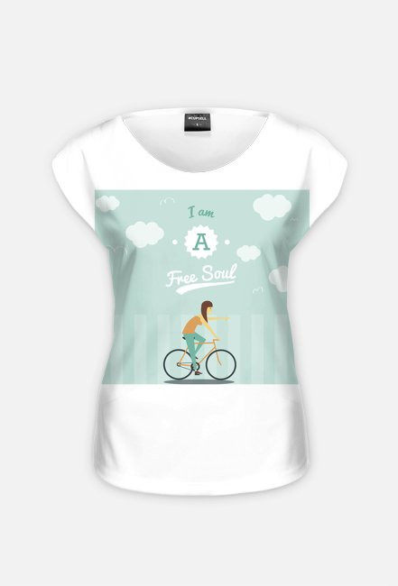 T-shirt biker jestem wolną duszą:)