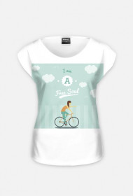 T-shirt biker jestem wolną duszą:)