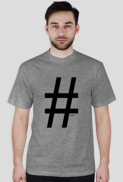 hashtag t-shirt męski