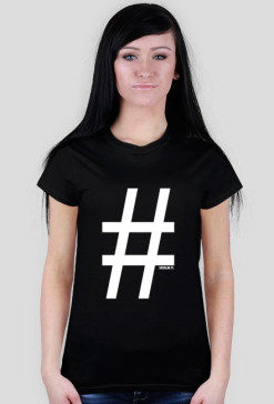 hashtag t-shirt damski