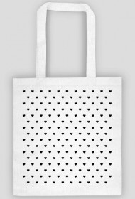 Eko torba bawełniana w serduszka - różne kolory do wyboru