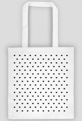 Eko torba bawełniana w serduszka - różne kolory do wyboru