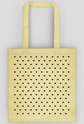 Eko torba bawełniana w serduszka - różne kolory do wyboru