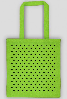 Eko torba bawełniana w serduszka - różne kolory do wyboru