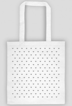 Eko torba bawełniana w serduszka - biała lub czarna
