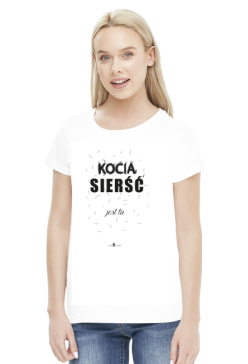 Koszulka damska - KOCIA SIERŚĆ