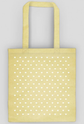 Eko torba bawełniana w serduszka - różne kolory do wyboru