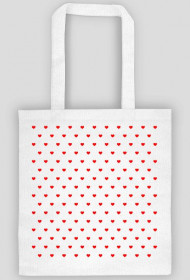 Eko torba bawełniana w serduszka - różne kolory do wyboru