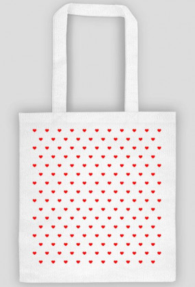 Eko torba bawełniana w serduszka - różne kolory do wyboru