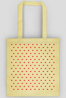 Eko torba bawełniana w serduszka - różne kolory do wyboru