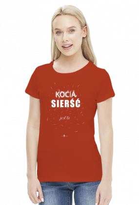 Koszulka damska - KOCIA SIERŚĆ