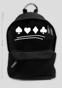 Plecak czarny "Symbole Kart"