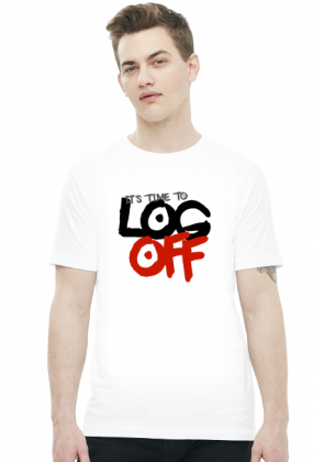 Koszulka - It's time to log off  - koszulki informatyczne, koszulki dla programisty i informatyka - dziwneumniedziala.cupsell.pl
